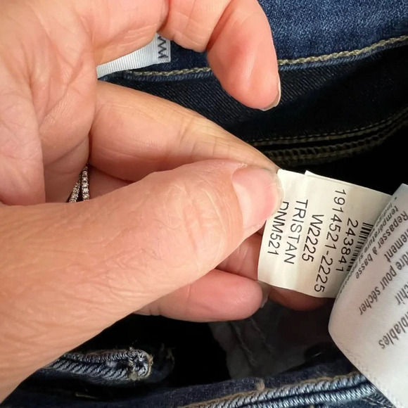 PAIGE Hoxton crop Tristan high rise stretchy skinny jeans blue denim size  25 - Picture 6 of 9